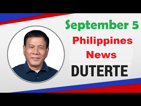 President Duterte Philippines News September 5, 2016