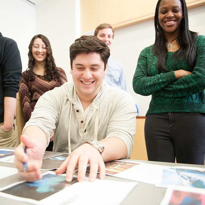 students work on Grub Street, a publications organization