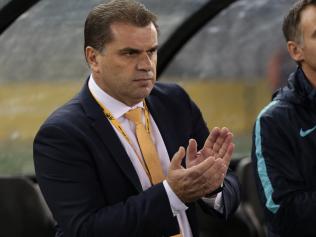 Australian coach Ange Postecoglou prior to the 2018 FIFA World Cup Qualifier game between Australia and Japan at Etihad Stadium in Melbourne, Tuesday, Oct. 11, 2016. (AAP Image/Stefan Postles) NO ARCHIVING, EDITORIAL USE ONLY