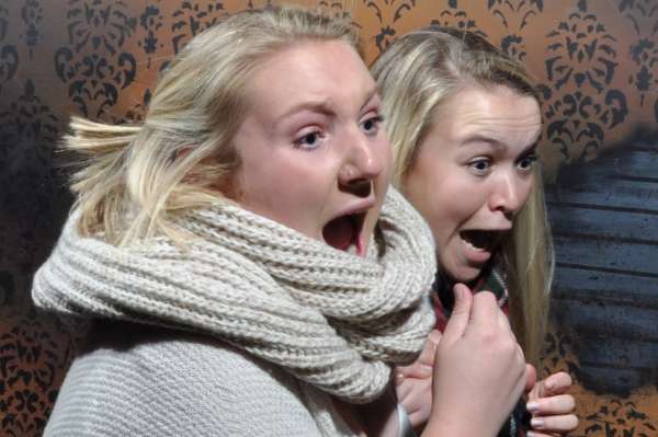 Visitors to   Nightmares Fear Factory   in Niagara Falls, Canada get scared stupid for the hidden camera in a fun, annual right of Halloween passage.