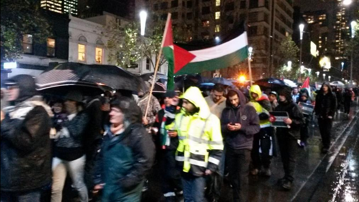 Friday night gaza rally