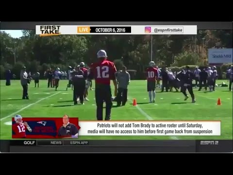 First Take - Tom Brady Returns to Patriots Practice after Suspension