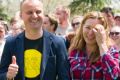 Canberra Labor Party volunteers, candidates and Chief Minister Andrew Barr celebrate their election win at Corroborree ...