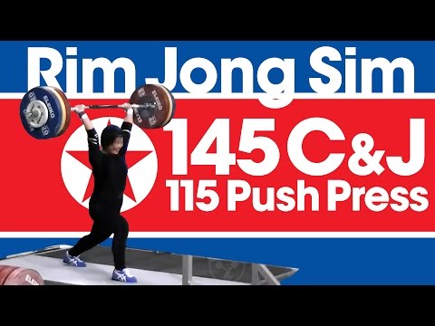 Rim Jong Sim (75kg, North Korea) 145kg Clean & Jerk Session 2014 Worlds