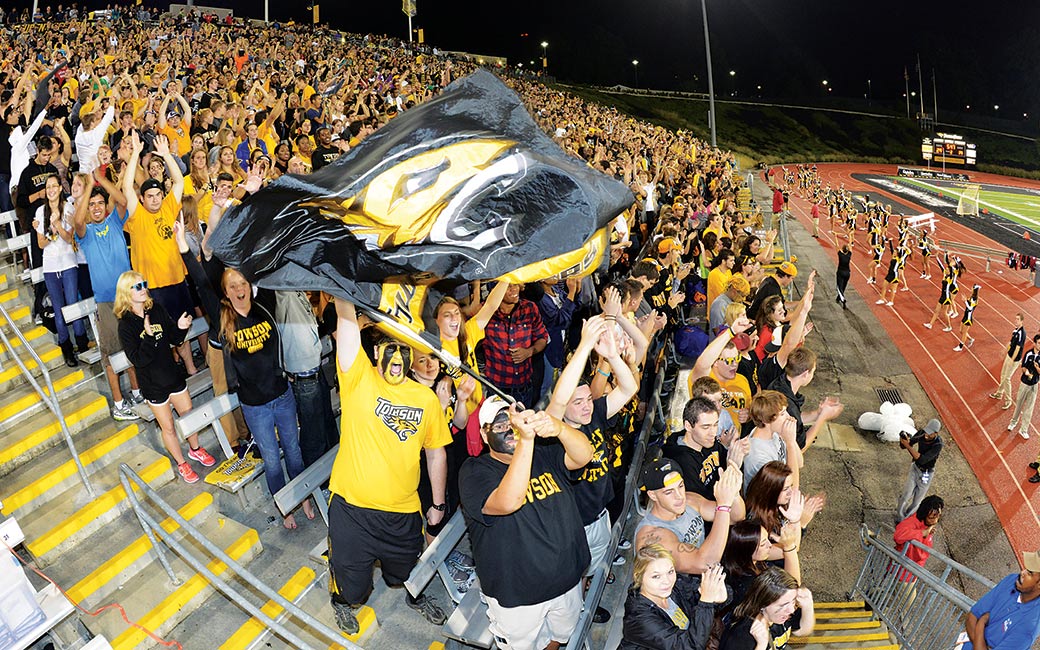 TU student crowd at an athletic event