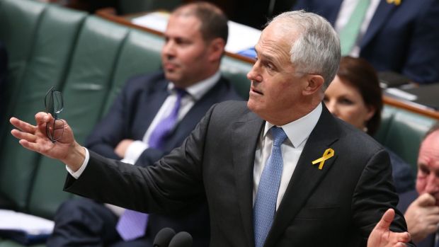 Prime Minister Malcolm Turnbull during question time on Tuesday.