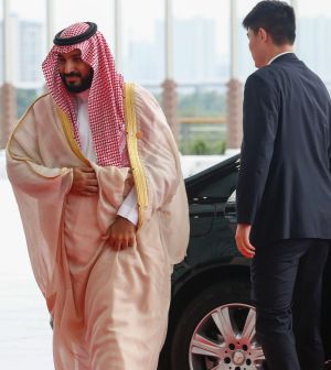 Saudi Arabia's Deputy Crown Prince Mohammed bin Salman in Hangzhou, China,  for the G20 summit.