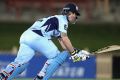 Man of the match: Nic Maddinson of the Blues takes a single.