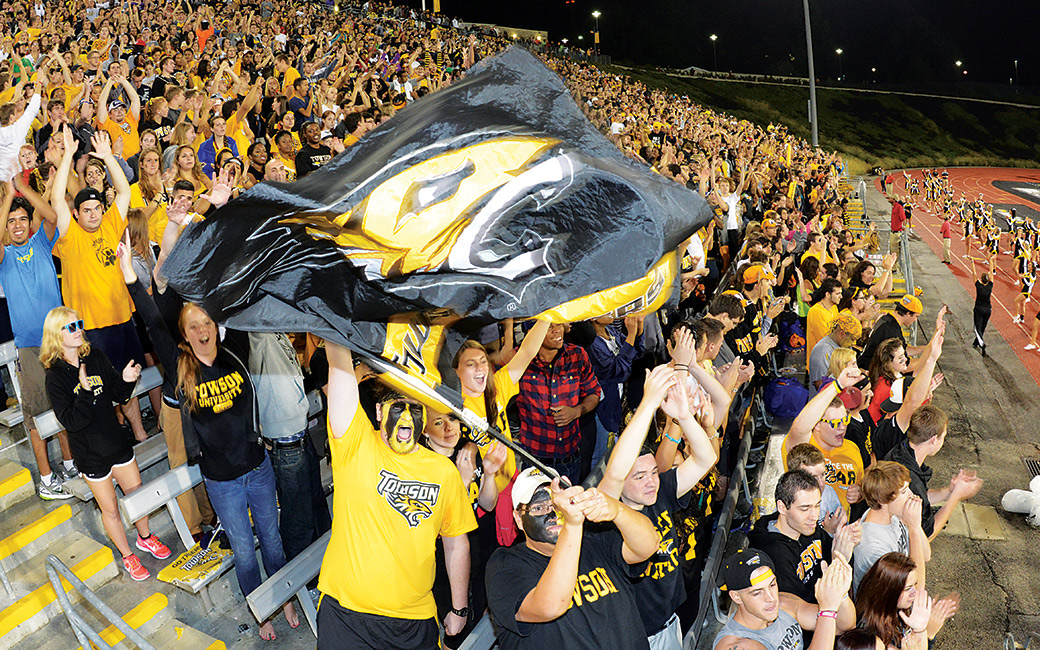 Students at a football game