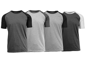 Short Sleeve Raglan T's (4Pk) - 4 Colors