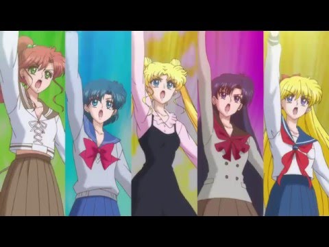 Sailor Moon Crystal Group Transformation (Act 23 - Covert Maneuvers, Wiseman)