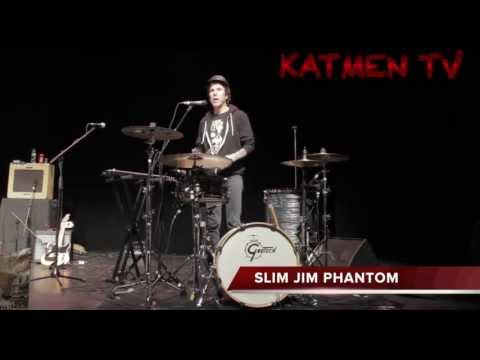 KATMEN'S SLIM JIM PHANTOM Talking About His DrumKit on Tour