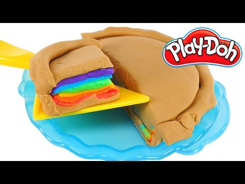 Play Doh Playful Pies Playset | How To Make Rainbow Desserts | Playdough Videos