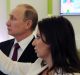 Russian President Vladimir Putin and RT's Editor-in-chief Margarita Simonyan in Moscow, Russia.