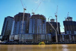 Construction sites in Melbourne.