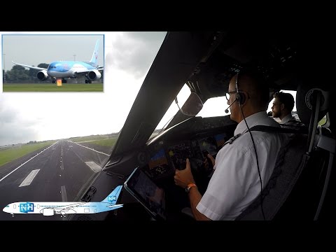 TUIfly Boeing 787 Dreamliner taxi, take off and approach from Amsterdam-Palma