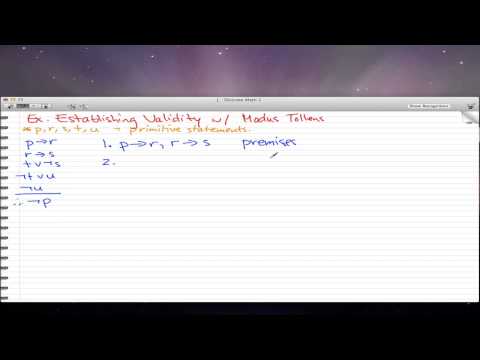 Discrete Math 1 - Tutorial 31 - Rules of Inference Pt.3 Modus Tollens and Examples