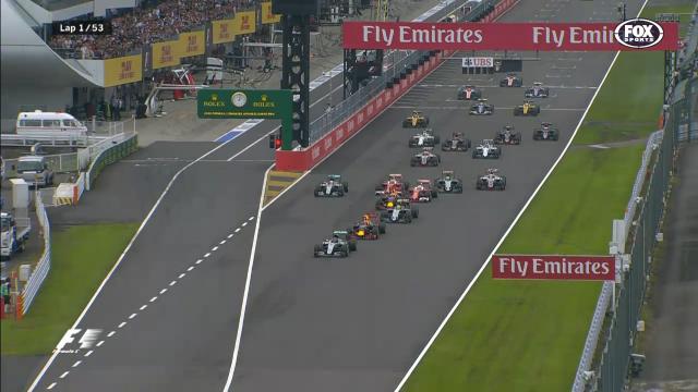 Hamilton fails off the line