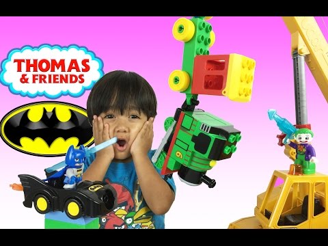 Thomas and Friends Percy Toy Train Lego Duplo to the Zoo Batman vs Joker Toys Fight Lego Duplo Train