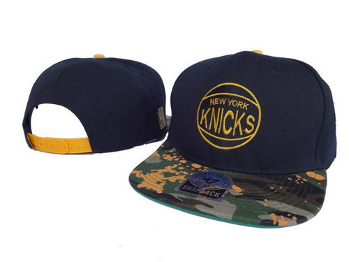 Wholesale Brand NBA New York Knicks Black Camo Snapback Hat