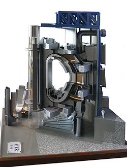 Sectional view of ITER's tokamak