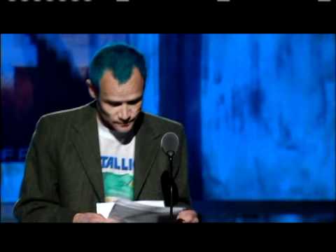 Flea inducts Metallica Rock and Roll Hall of Fame Inductions 2009