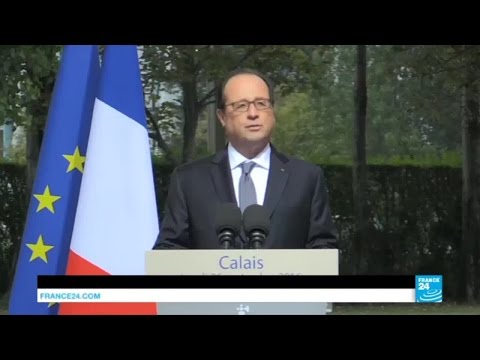 François Hollande à Calais : "Nous devons démanteler définitivement la jungle"