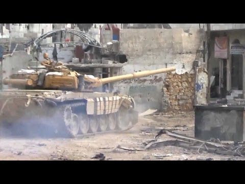 ᴴᴰ T-72 Tank with GoPro™ get Hit in an Ambush in Darayya Syria ♦ subtitles ♦