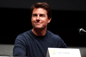 Tom Cruise speaking at the 2013 San Diego Comic Con International, for "Edge of Tomorrow", at the San Diego Convention Center in San Diego, California.