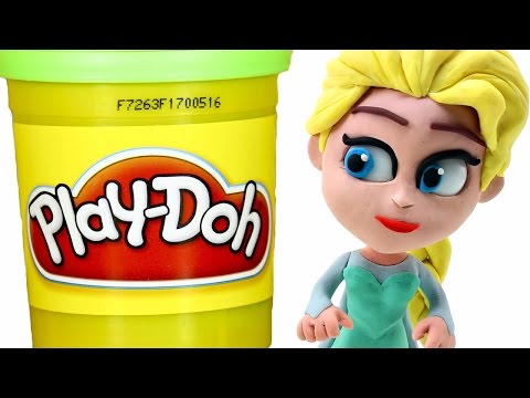 FROZEN Elsa Play doh STOP MOTION videos: Disney Playdough Toy Eggs