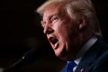 Republican presidential candidate Donald Trump speaks at a campaign rally on Monday.