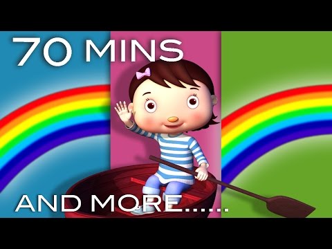 Row Row Row Your Boat | And More Nursery Rhymes | from LittleBabyBum!!