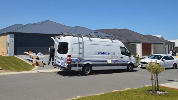 Police at the house in Flight Vista, Yanchep.