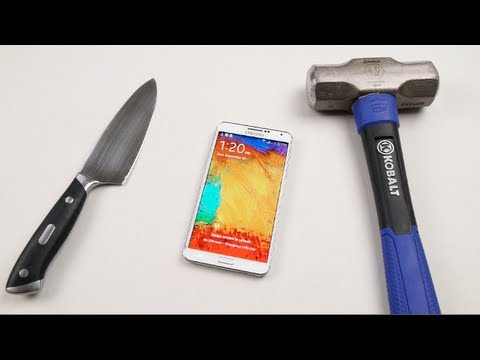 Samsung Galaxy Note 3 Hammer & Knife Test