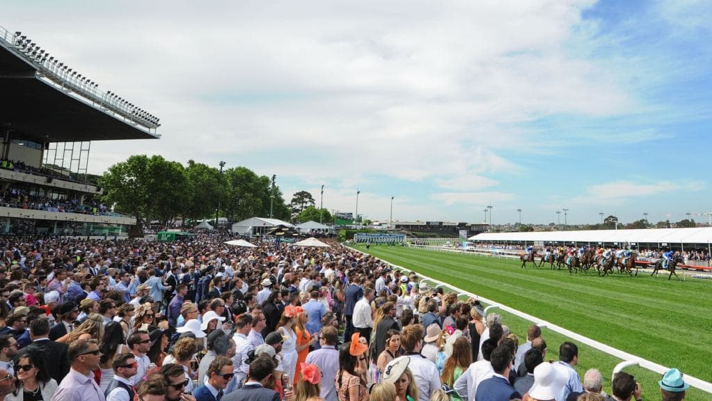 Crowds at last year’s Cox Plate Day at Moonee Valley Racecourse. Picture: Vince Caligiuri/Getty Images