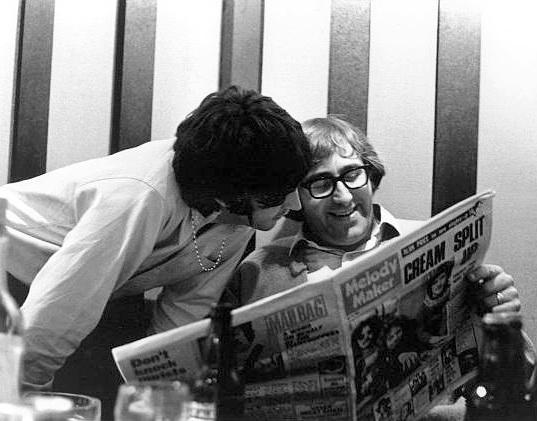 Mal Evans reads the news today, oh boy. The gentle giant, who would have turned 80 in May, is seen here with Paul McCartney.