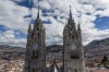 A climb to the roof of the Basilica of the National Vow in Quito, Ecuador provides spectacular views of the towers and ...