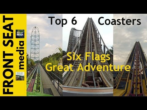 "Top 6 Coasters" Six Flags Great Adventure POV HD On-Ride Countdown New Jersey GoPro