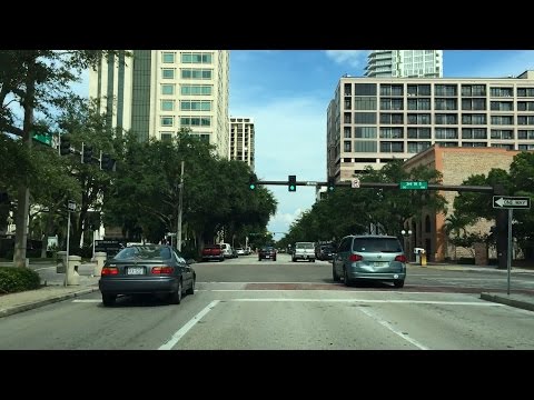 Driving Downtown - St Petersburg Florida USA