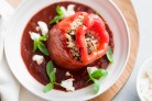 Slow-cooker stuffed capsicums