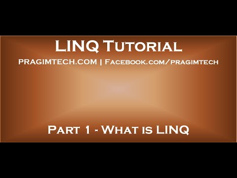 Part 1   What is LINQ