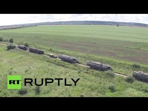 Topol-M intercontinental ballistic missile drills in Moscow region (drone footage)