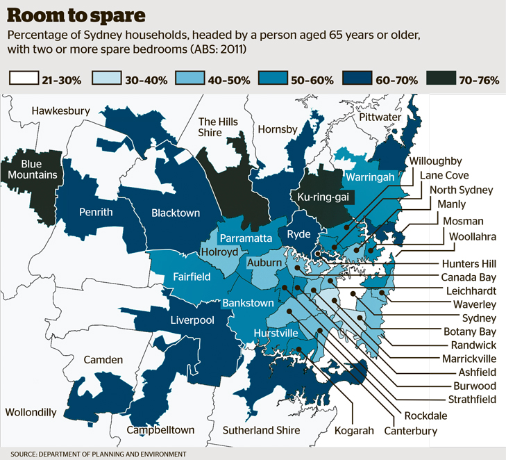 sydney’s spare roome map