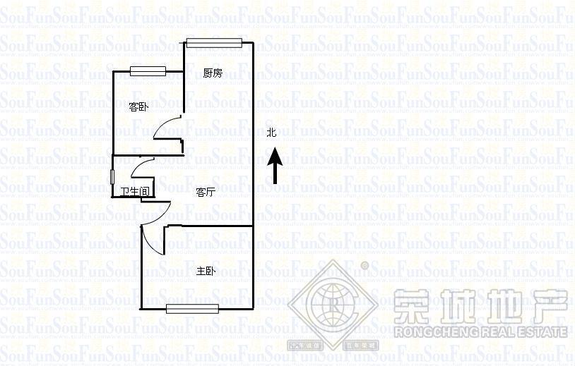 虹山 虹华小区 黄金楼层中装2房 62.2平仅售45万