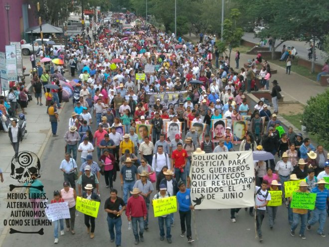 March in Oaxaca on August 22.