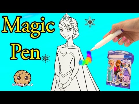 Disney Frozen Imagine Ink Rainbow Color Pen Art Book with Surprise Pictures Cookieswirlc Video