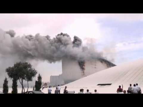 Huge fire engulfs Azerbaijan's landmark building, the Heydar Aliyev Cultural Centre