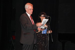 Comedian Shappi Khorsandi and LRC Leader John McDonnell MP