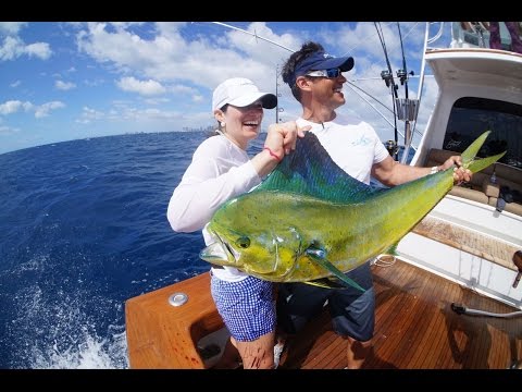 Girlfriends in Miami Fishing for Mahi Mahi with Peter Miller