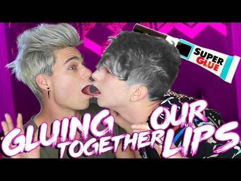 SUPER-GLUING OUR LIPS TOGETHER!